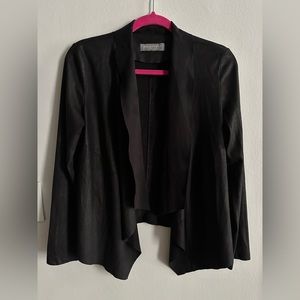 Faux Suede Flowy Blazer Jacket